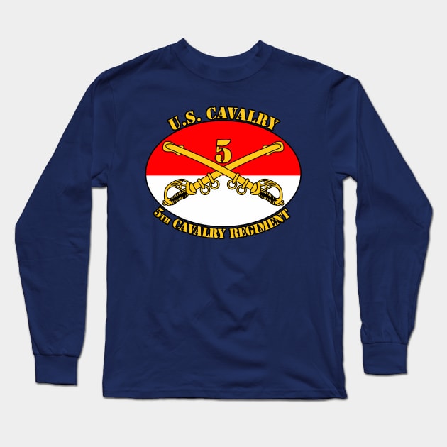 5th Cavalry Regiment Long Sleeve T-Shirt by MBK